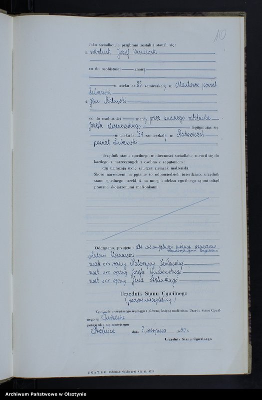 image.from.unit.number "Księga małżeństw Nr 1 - 8,1 - 5,1 - 9 i 1 - 11 /przepisana w języku polskim z oryginału niemieckiego w dniach 4.08.-8.08.1950/"