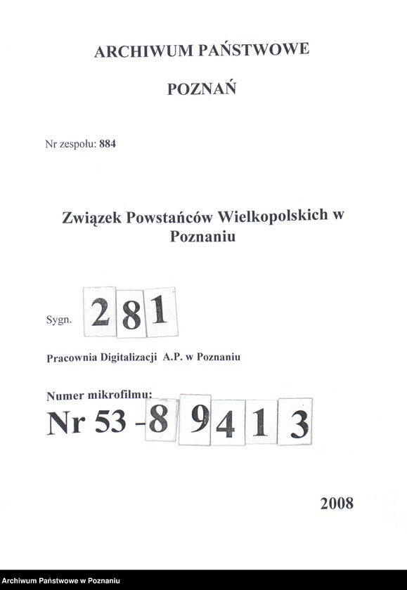 Obraz 1 z jednostki "Murowana Goślina, powiat Oborniki - akta koła."