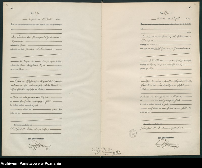 Obraz 10 z jednostki "Księga miejscowa zgonów tom II [Rejestr główny zgonów]"