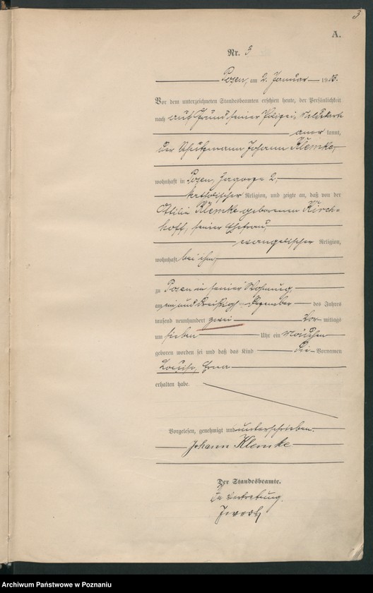 Obraz 6 z jednostki "Księga urodzeń tom I"