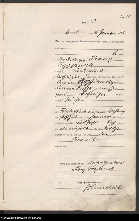Obraz 16 z jednostki "Geburts-Haupt-Register"