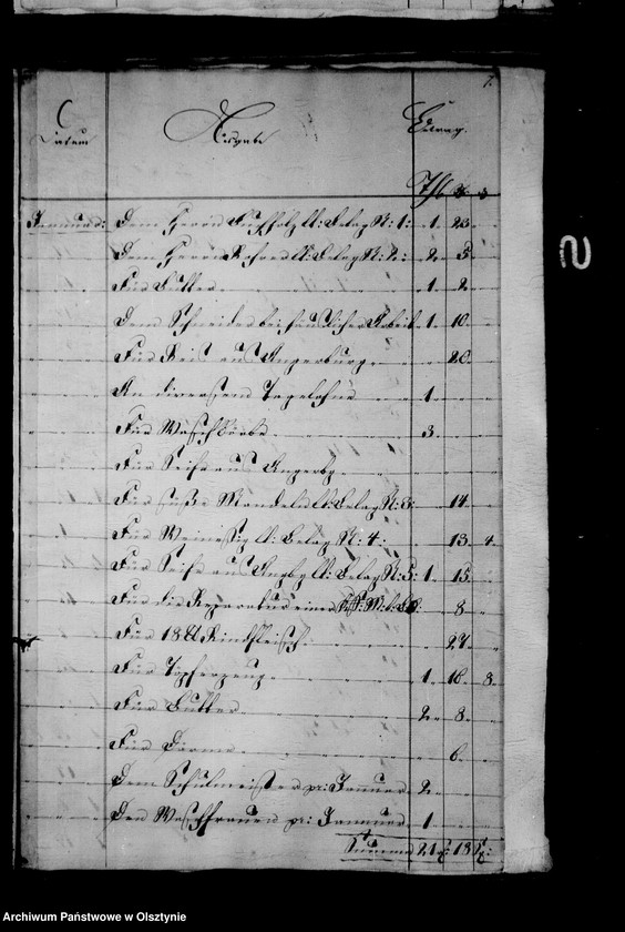 image.from.unit.number "Häusliche Einnahmen u. Ausgaben der Rgfin Pauline v. Lehndorff"