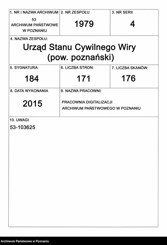 Obraz 1 z jednostki "Sterbe-Haupt-Register"