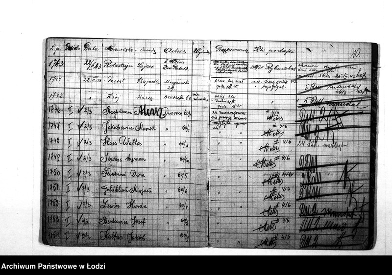 Obraz 13 z jednostki "Książka kar dzielnicowych IV rewiru [Kary doraźne - pieniężne i ostrzeżenia za drobne przekroczenia porządkowe]"