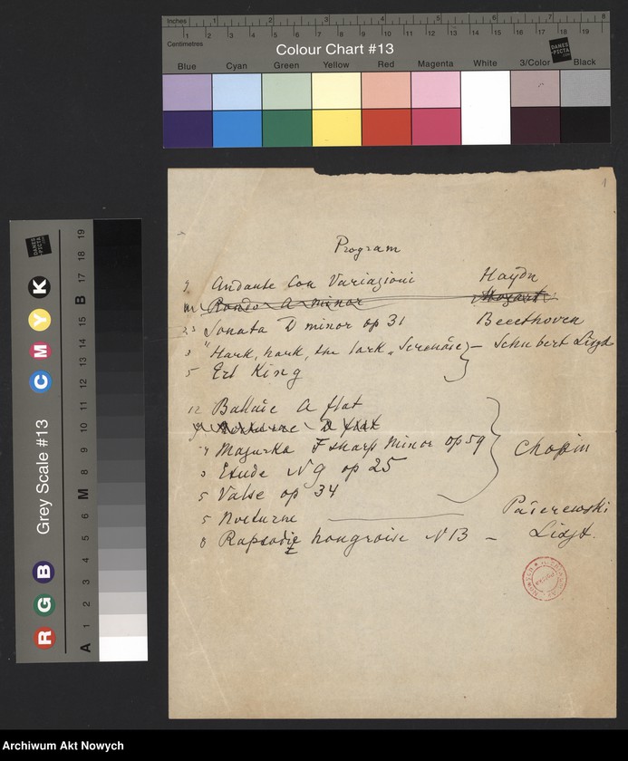 image.from.unit.number "Spisy granych utworów. Rękopisy I. J. Paderewskiego"