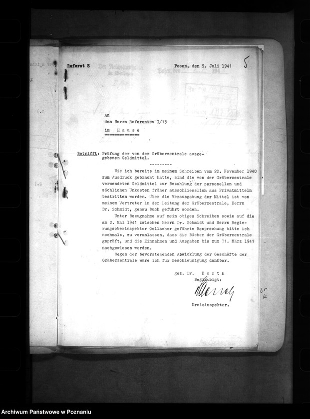 Obraz 9 z jednostki "Gräberzentrale- Mittelbewirtschaftung"