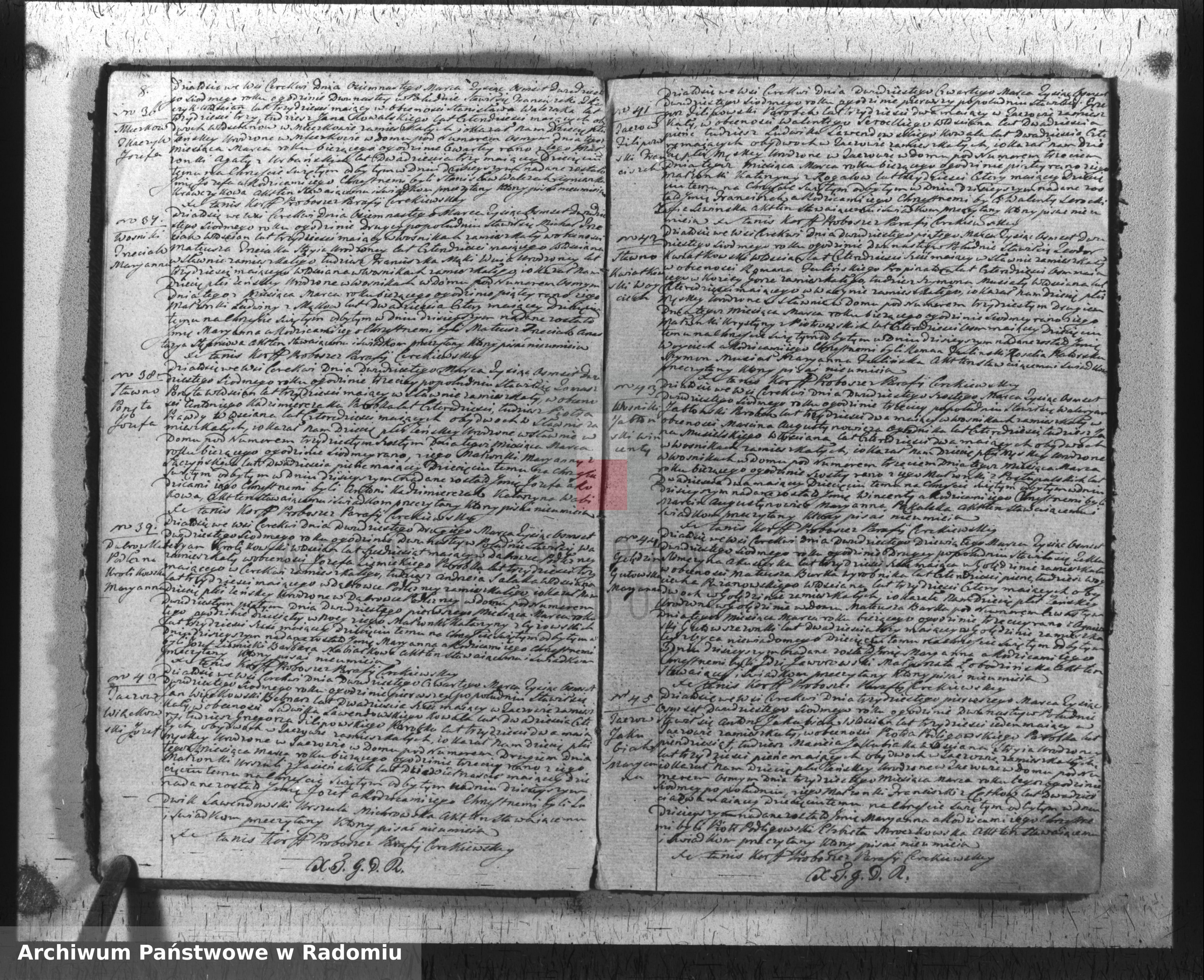 Skan z jednostki: Duplikat ksiąg Urodzonych, Zaślubionych i Zmarłych w Parafii Cerekiew na rok 1827