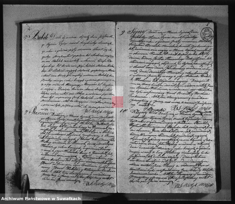 image.from.unit.number "Księga duplikat urodzeń, małżeństw i zejść parafii seyneńskiey 1839"