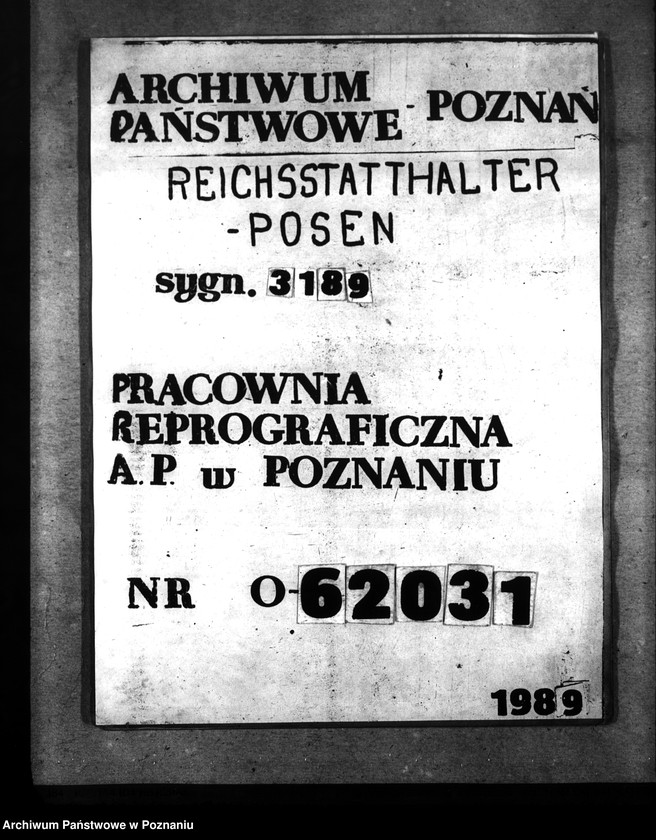 Obraz 1 z jednostki "Der Oberbürgermeister von Litzmannstadt. Finanzierungsbeihilfe "Am Wiesenhang". Wasserversorgung"