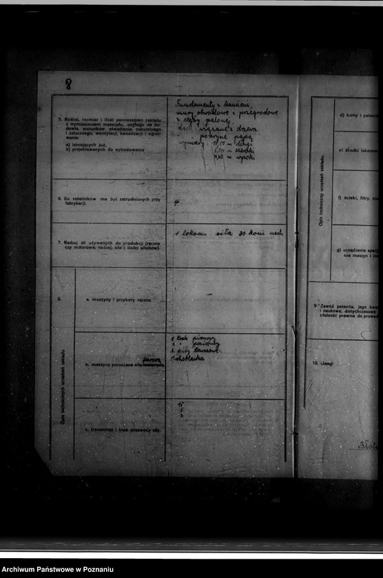 Obraz 12 z jednostki "Zatwierdzenie zakładu przemysłowego tartaku/ W. Machoy w Błotnicy powiat wolsztyński"