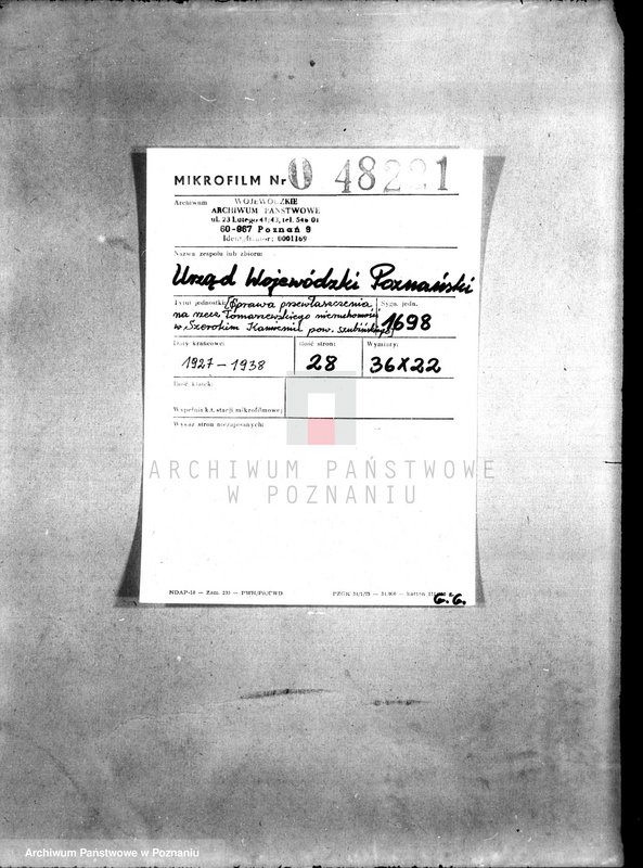 Obraz 2 z jednostki "/Sprawa przewłaszczenia na rzecz Tomaszewskiego nieruchomości w Szerokim Kamieniu powiecie szubińskiego"