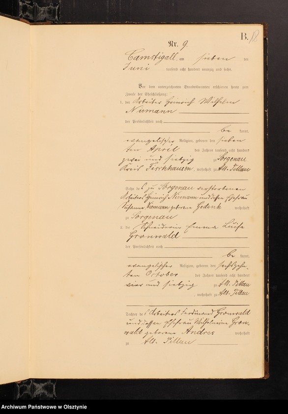 image.from.unit.number "Heiraths-Haupt-Register Nr 1 - 29"