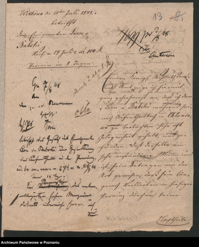 Obraz 17 z jednostki "A. betr. den polnischen Flüchtling Leon von Babski"