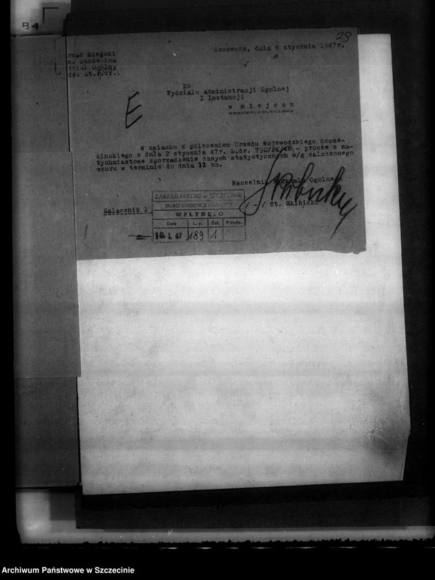 image.from.unit.number "Statystyka ruchu ludności w Szczecinie za rok 1946"