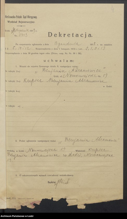 Obraz 6 z jednostki "Benjamin Abramowicz- sklep dodatków krawieckich"