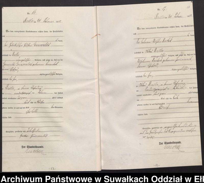 image.from.unit.number "Geburts-Haupt-Register des Königlichen Preussischen Standes-Amtes Bialla Kreis Johannisburg"