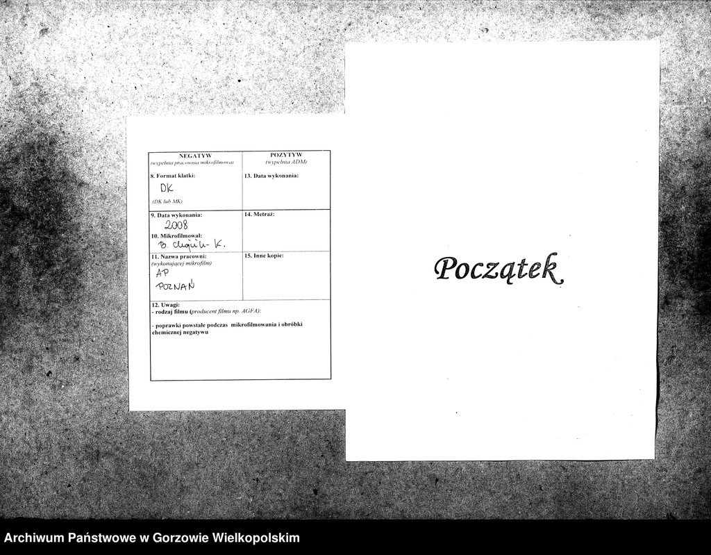 image.from.unit.number "Duplikate der Kirchenbücher von Gennin (Jenin), Dühringshof (Bogdaniec), Friedrichsberg (Motylewo), Neu Gennin,"