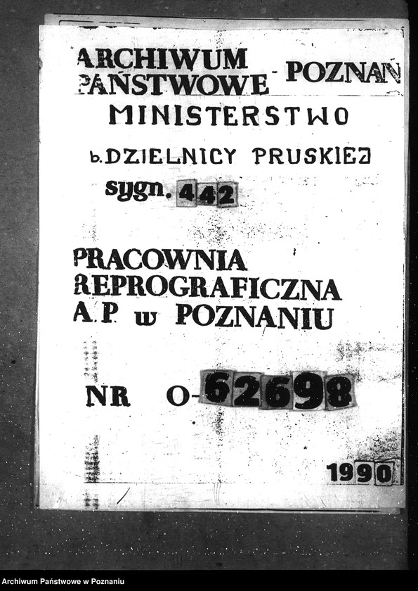 Obraz 1 z jednostki "Okólniki i rozporządzenia wewnętrzne dep."