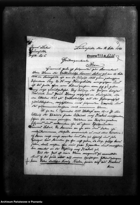 Obraz 7 z jednostki "Korespondencja w sprawie miejscowych Niemców z Wielkopolski i Śląska, którzy zginęli w 1939 roku"