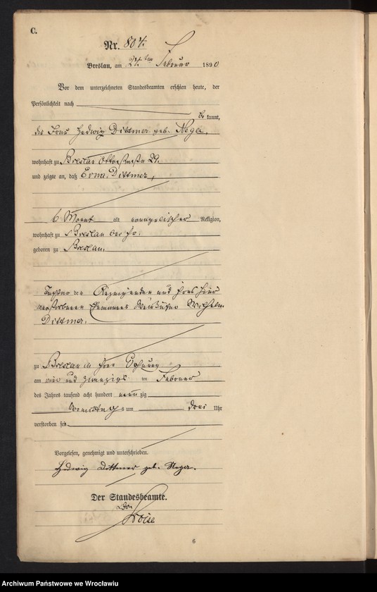 image.from.unit.number "Sterbe-Haupt-Register Breslau I 1890 Band 3"