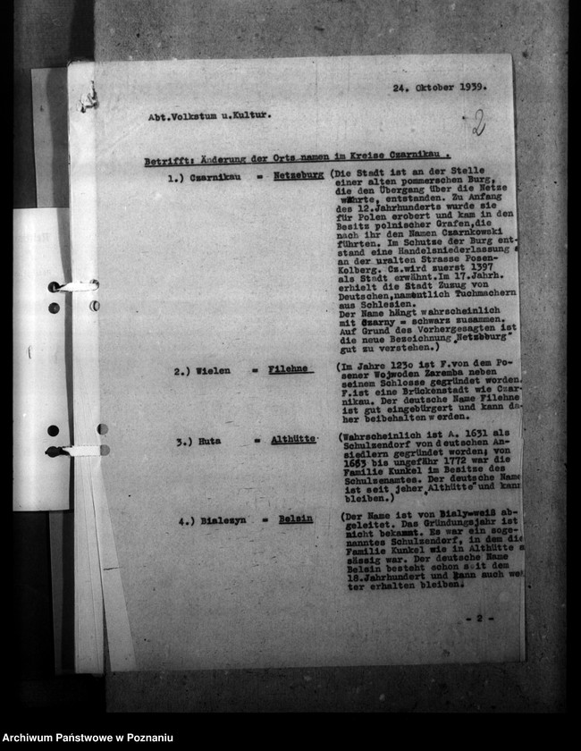 Obraz 6 z jednostki "Ortsnamenänderung - Kreis Scharnikau (Czarnków)"