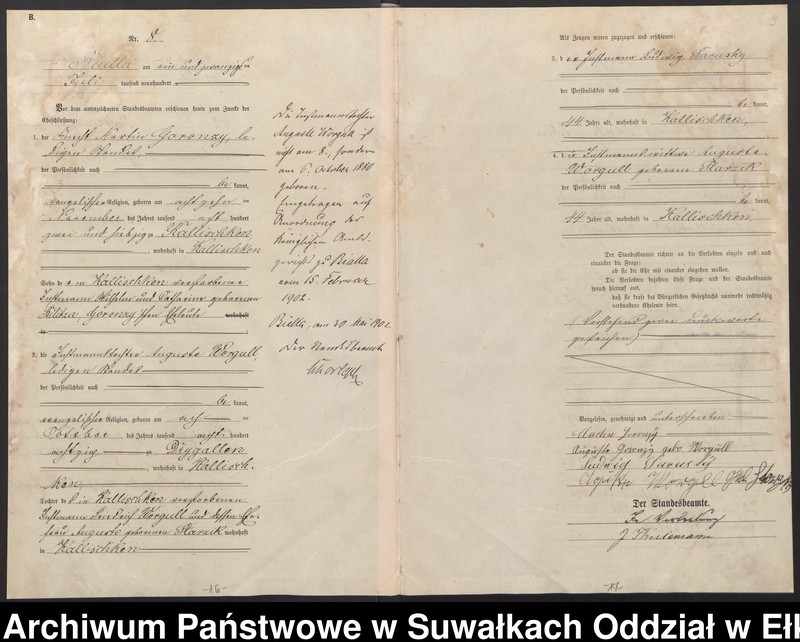 image.from.unit.number "Heiraths-Haupt-Register des Königlichen Preussischen Standes-Amtes Bialla Kreis Johannisburg"