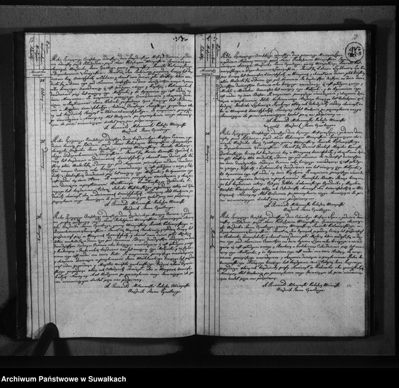 image.from.unit.number "Księga do zapisywania aktów cywilnych urodzenia gminy wiżajńskiey, departamentu łomżyńskiego, powiatu kalwaryjskiego"