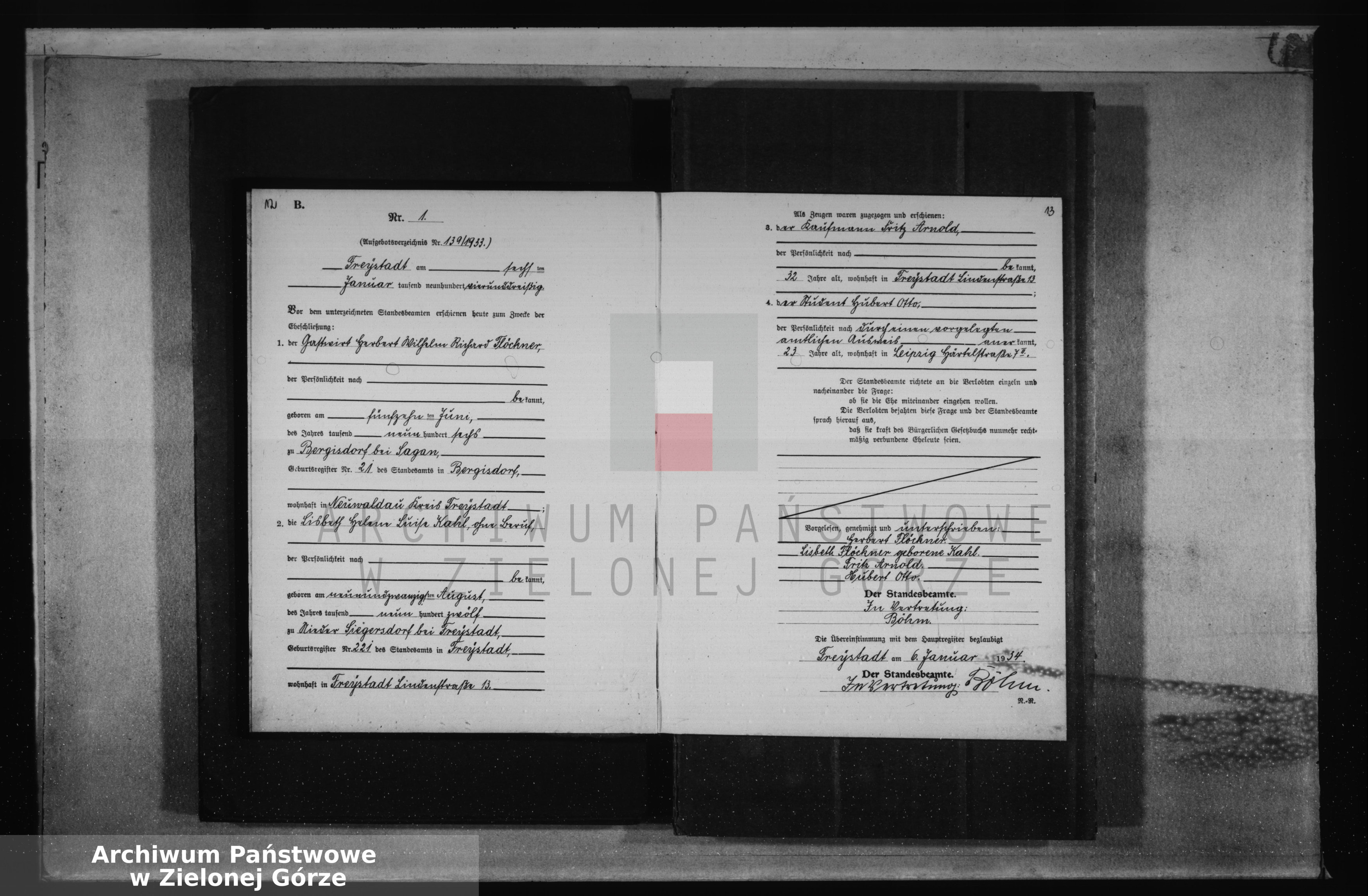 Skan z jednostki: [Księga aktów małżeństw rok 1934 Tom I od nr 1 do nr 115]