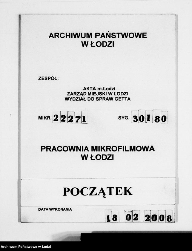 Obraz 1 z jednostki "[Upoważnienia do odbioru produktów żywnościowych i innych materiałów dostarczanych dla Getta] Auftragskopien"