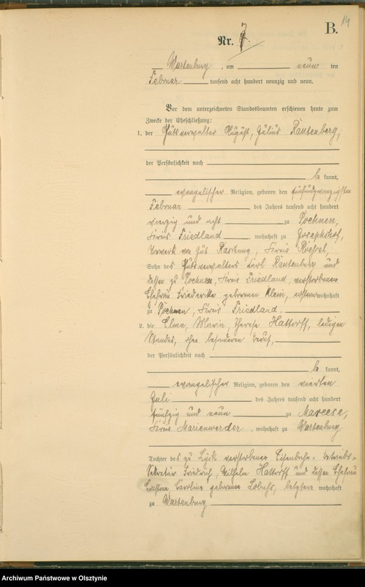 image.from.unit.number "Heiraths-Haupt-Register Nr 1 - 31"