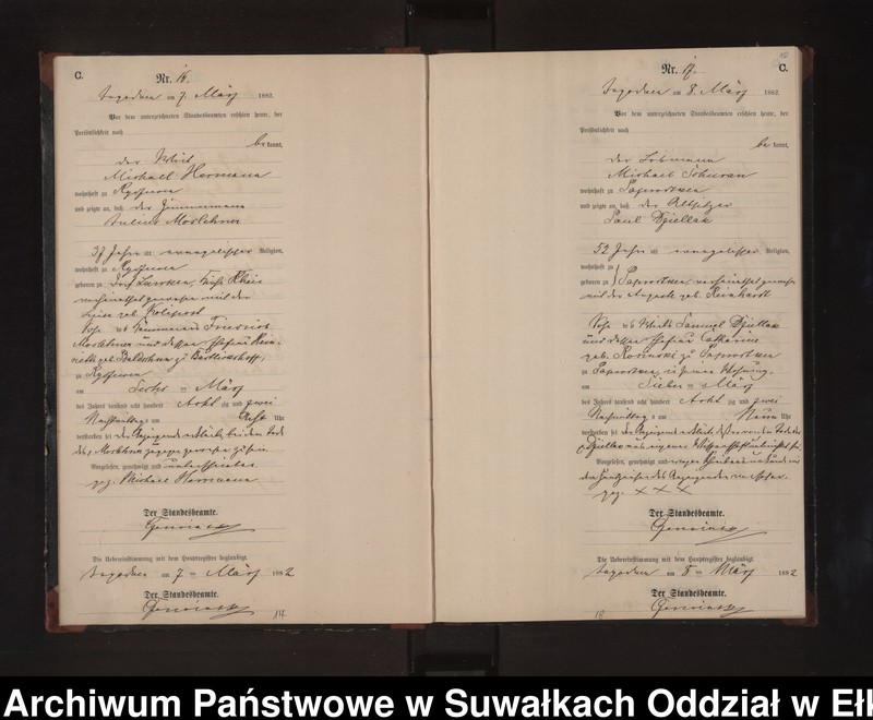 image.from.unit.number "Sterbe-Neben-Register des Preussischen Standes-Amtes Rydzewen Kreis Loetzen"