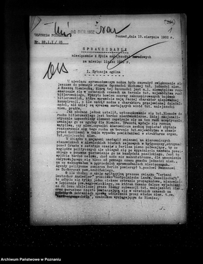 Obraz 5 z jednostki "Sprawozdania miesięczne z życia mniejszości narodowych za miesiące lipiec-grudzień 1932 r."