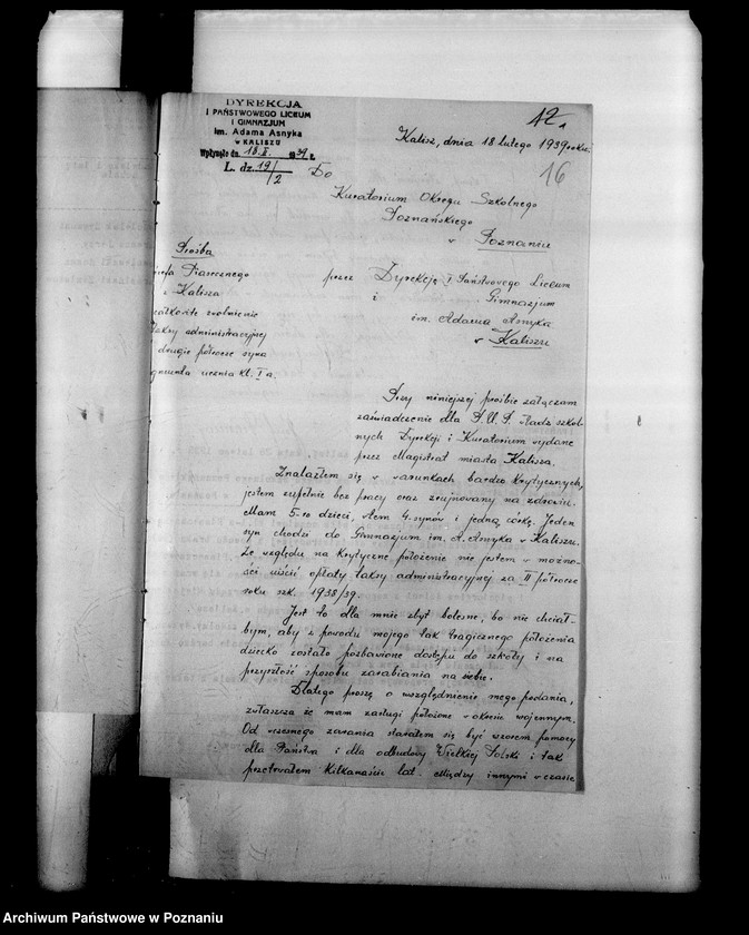 Obraz 20 z jednostki "Państwowe Gimnazjum imienia Adama Asnyka- Kalisz"