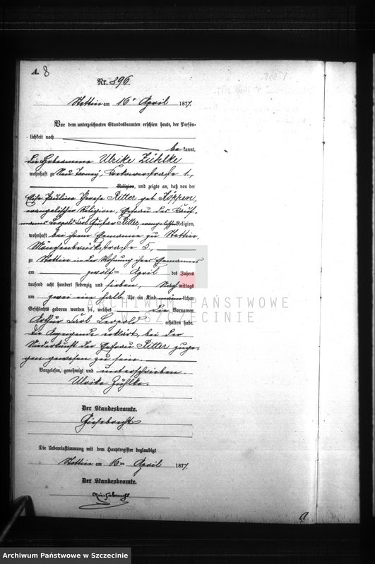 Obraz 11 z jednostki "Geburts-Register (Neben-Register) Band III"