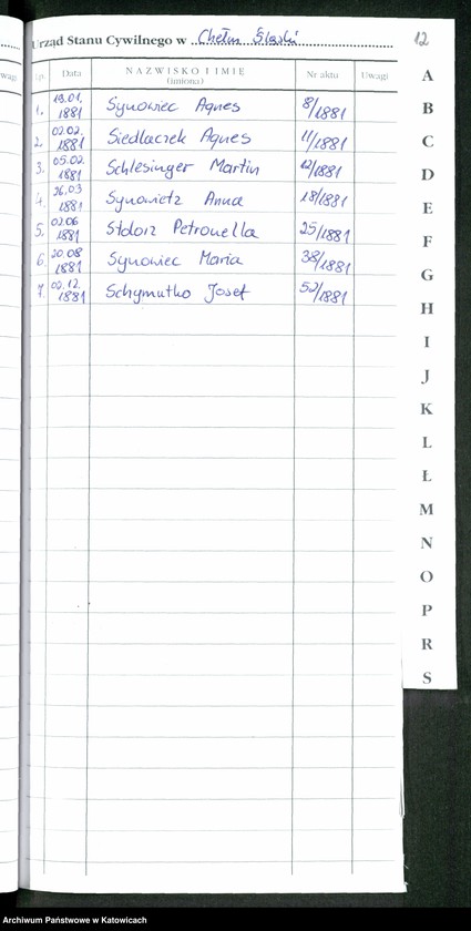 image.from.unit.number "Skorowidz alfabetyczny do księgi urodzeń"