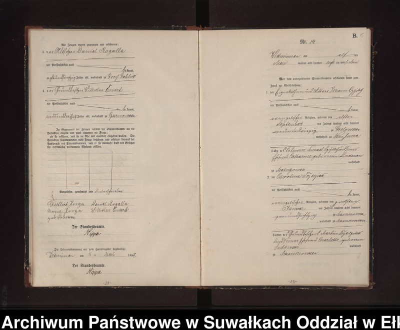 image.from.unit.number "Heiraths-Neben-Register des Preussischen Standes-Amtes Widminnen Kreis Loetzen"