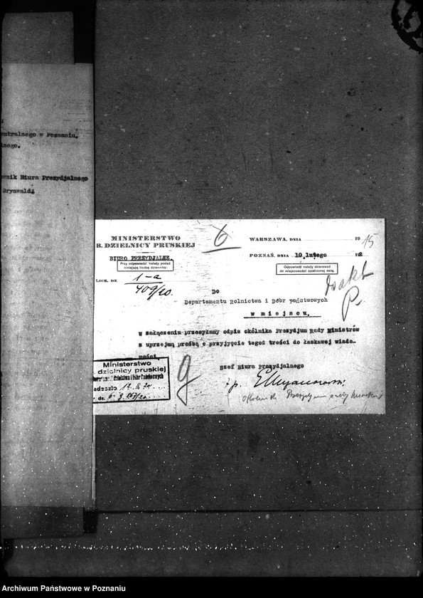 Obraz 20 z jednostki "Sprawy gospodarcze-ogólne Prezydium Rady Ministrów - okólniki 1920"