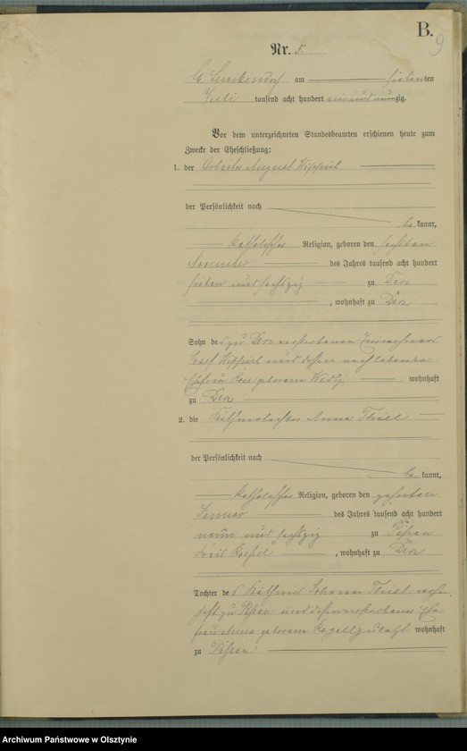 image.from.unit.number "Heiraths-Haupt-Register Nr 1 - 22 i 1 - 20"
