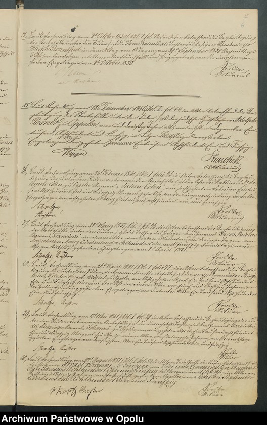 Obraz 8 z jednostki "Register über die Sterbefälle unter der Juden und deren bürgerliche Beglaubigung nach dem Gesetze vom 23-ten Juli 1847"