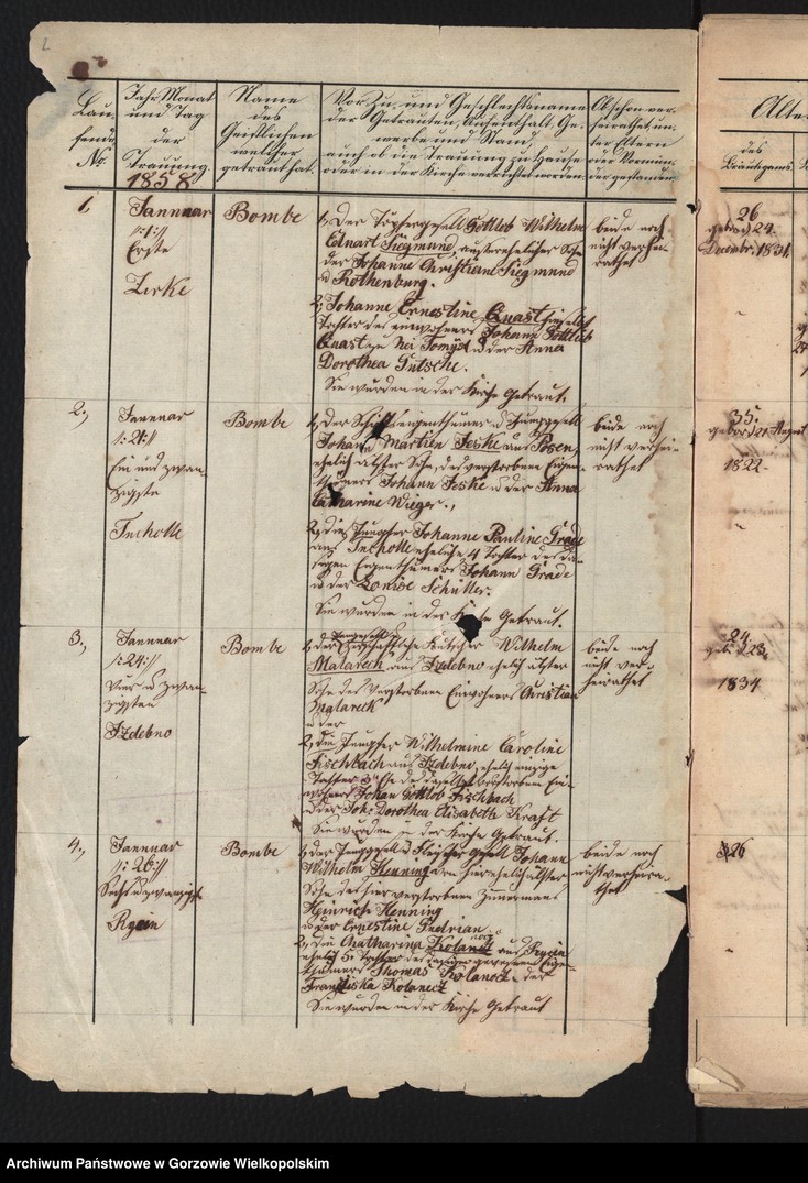 image.from.unit "Duplikate evangelische Kirche zu Zirke [Sieraków] (Trauregister)."