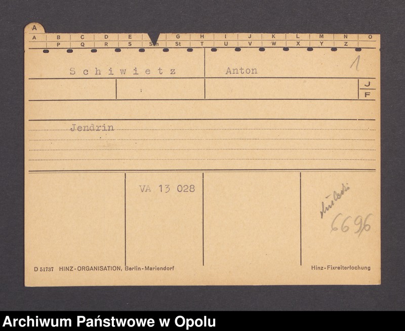 Obraz 3 z jednostki "[Schiwietz Anton, Jendrin]"