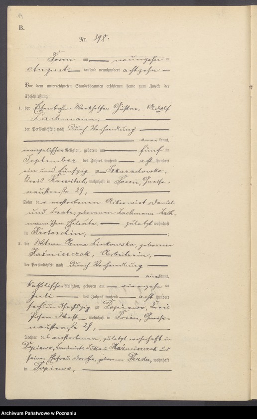 Obraz 16 z jednostki "Księga miejscowa małżeństw tom III [Rejestr główny małżeństw]"