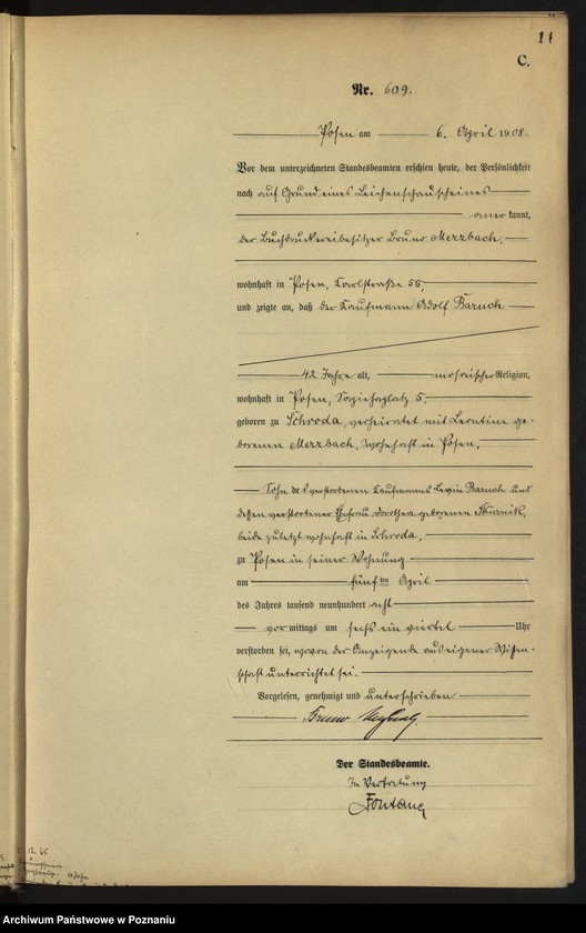 Obraz 13 z jednostki "Księga miejscowa zgonów tom II [Rejestr główny zgonów]"