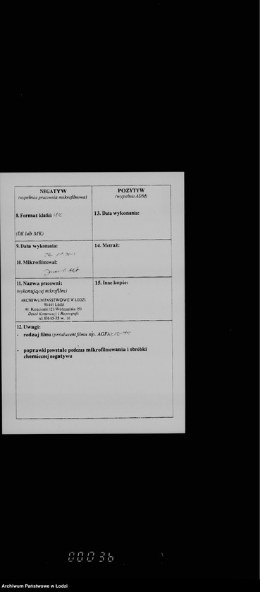 Obraz 3 z jednostki "Sprawy urzędników kancelarii i służby cmentarnej"