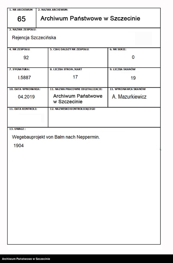image.from.unit.number "Wegebauprojekt von Balm nach Neppermin."
