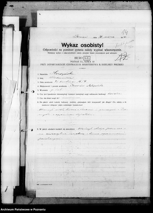 Obraz 19 z jednostki "Sprawy osobowe Pertraktacje z petentami"