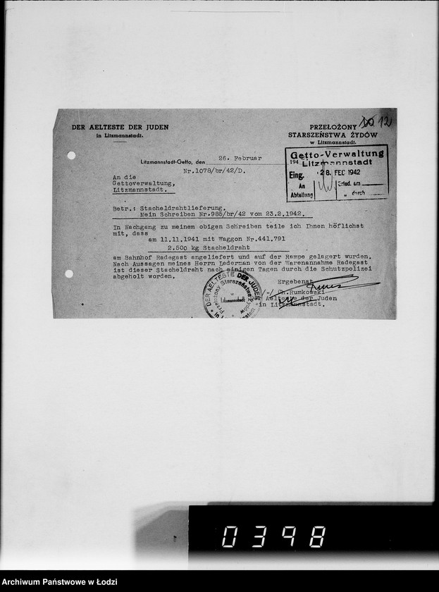 Obraz 16 z jednostki "Instandsetzung des Gettozaunes"