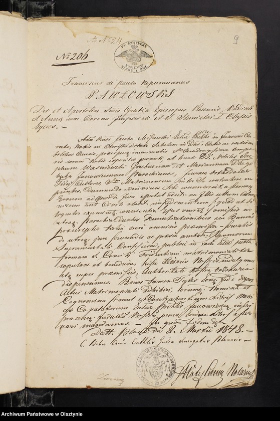 image.from.unit.number "Annexa z Parafii Janowieck[i]ej z Roku 1848"