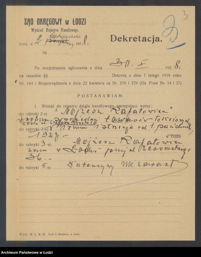 Obraz 5 z jednostki "Mojżesz Rapatowicz – sprzedaż towarów łokciowych"