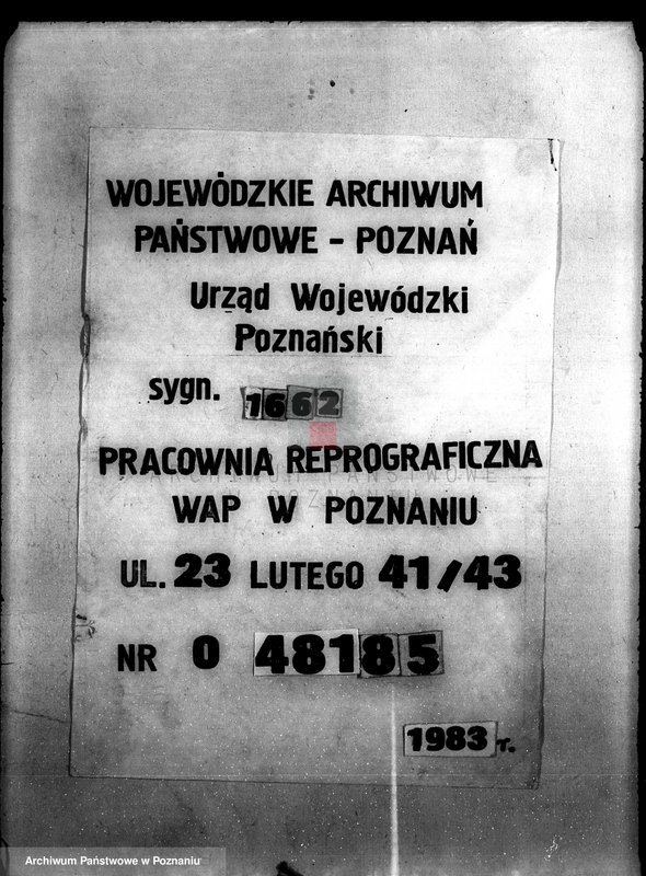 Obraz 1 z jednostki "Rejestr udzielonych na podstawie art. 16 i 5 umorzeń należności Funduszu Obrotowego Reformy Rolnej dla osad rentowych"